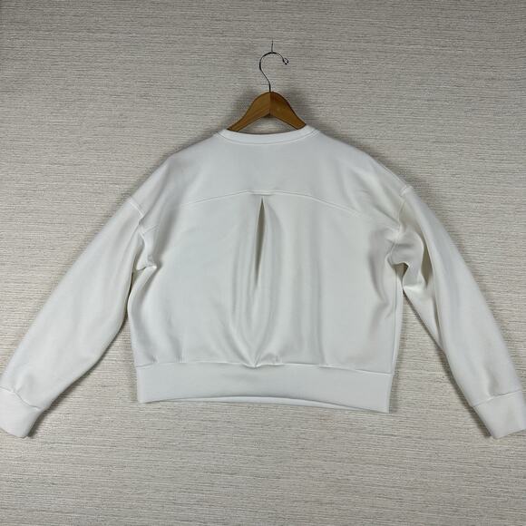 SPANX AirEssentials Crew Neck Sweatshirt in Powder Sz Med Cream Color - Picture 10 of 16